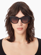 Load image into Gallery viewer, Waves Butterfly Shiny Black Sunglasses