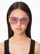 Charger l'image dans la galerie, High-Tide Oversize Shiny Lilac Gold Sunglasses
