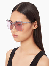 Charger l'image dans la galerie, High-Tide Oversize Shiny Lilac Gold Sunglasses