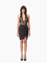 Load image into Gallery viewer, PINSTRIPE DRAPED MIDI SKIRT - NINA RICCI