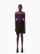 Cargar imagen en el visor de la galería, MIDI SKIRT WITH LACE BOW IN BLACK - Nina Ricci