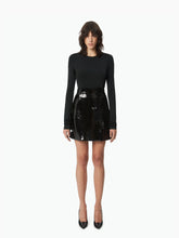 Charger l'image dans la galerie, SEQUIN MINI SKIRT IN BLACK - Nina Ricci