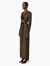 Load image into Gallery viewer, LONG HOUNDSTOOTH TWEED SKIRT - NINA RICCI