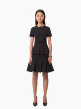 Cargar imagen en el visor de la galería, WOOL PEPLUM MIDI SKIRT IN BLACK - Nina Ricci