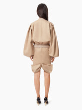 Charger l'image dans la galerie, CROPPED BOMBER IN COTTON TWILL IN BEIGE - Nina Ricci