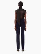 Charger l'image dans la galerie, FLUID VELVET STRAIGHT PANTS IN BLUE - NINA RICCI