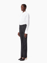 Cargar imagen en el visor de la galería, PINSTRIPE WOOL STRAIGHT PANTS