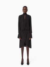 Cargar imagen en el visor de la galería, HIGH NECK MIDI DRESS IN BLACK - Nina Ricci