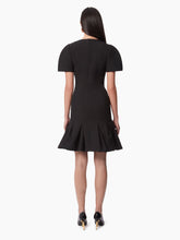 Cargar imagen en el visor de la galería, PEPLUM DRESS IN WOOL IN BLACK - Nina Ricci