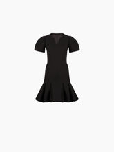 Cargar imagen en el visor de la galería, PEPLUM DRESS IN WOOL IN BLACK - Nina Ricci