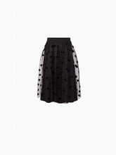 Cargar imagen en el visor de la galería, PLEATED SKIRT IN POLKA-DOT TULLE IN BLACK - Nina Ricci