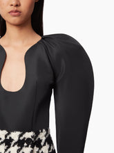 Cargar imagen en el visor de la galería, TAFFETA TOP WITH COCOON SLEEVES IN BLACK -Nina Ricci