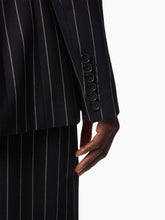 Load image into Gallery viewer, PINSTRIPE VIRGIN WOOL BLAZER IN BLUE - Nina Ricci