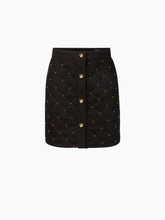 Load image into Gallery viewer, QUILTED DENIM SKIRT IN BLACK - Nina Ricci