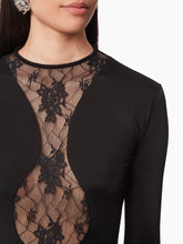 Load image into Gallery viewer, LONG DRESS WITH LACE INSERTS