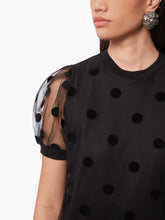 Cargar imagen en el visor de la galería, MINI TULLE DRESS WITH POLKA DOTS IN BLACK - Nina Ricci