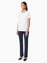 Load image into Gallery viewer, BEADED NECKLINE T-SHIRT IN WHITE - Nina Ricci