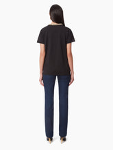 Cargar imagen en el visor de la galería, BEADED NECKLINE T-SHIRT IN BLACK - Nina Ricci