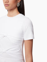 Cargar imagen en el visor de la galería, PEPLUM T-SHIRT WITH BOW DETAIL - Nina Ricci