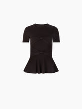 Load image into Gallery viewer, PEPLUM T-SHIRT WITH BOW DETAIL - Nina Ricci