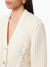 Charger l'image dans la galerie, V-NECK KNIT CARDIGAN IN BEIGE - Nina Ricci