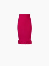 Charger l'image dans la galerie, MIDI SKIRT WITH RUFFLED PEPLUM IN PINK - Nina Ricci