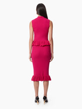 Charger l'image dans la galerie, MIDI SKIRT WITH RUFFLED PEPLUM IN PINK - Nina Ricci