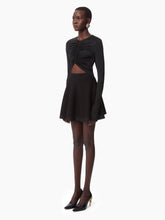 Charger l'image dans la galerie, WOOL BLEND MINI FLARED SKIRT IN BLACK - Nina Ricci
