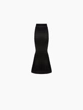 Load image into Gallery viewer, TONAL STRIPE MERMAID SKIRT IN BLACK - Nina Ricci