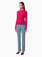 Load image into Gallery viewer, SWEATER WITH RUFFLE PEPLUM IN PINK - Nina Ricci