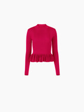 Load image into Gallery viewer, SWEATER WITH RUFFLE PEPLUM IN PINK - Nina Ricci