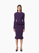 Load image into Gallery viewer, SWEATER WITH RUFFLE PEPLUM IN PURPLE - Nina Ricci