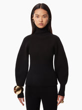 Cargar imagen en el visor de la galería, COCOON SLEEVE TURTLENECK SWEATER IN BLACK - Nina Ricci