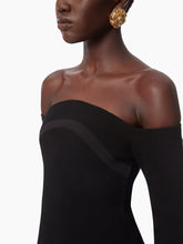 Cargar imagen en el visor de la galería, BARDOT NECKLINE TOP IN BLACK - Nina Ricci