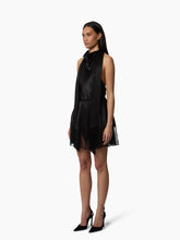 Load image into Gallery viewer, Black Mini Satin Skirt