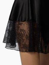 Load image into Gallery viewer, Black Mini Satin Skirt