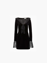 Charger l'image dans la galerie, Velvet Mini Dress With Bow