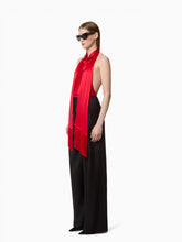 Load image into Gallery viewer, Red Halterneck Satin Top