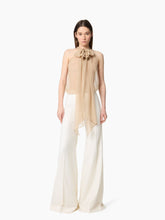 Charger l'image dans la galerie, Sleeveless Beige Lavalliere Shirt