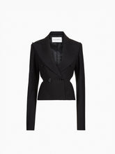 Cargar imagen en el visor de la galería, Black Open Back Blazer