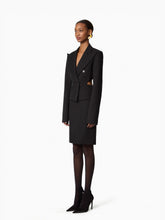 Cargar imagen en el visor de la galería, Black Open Back Blazer