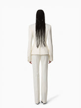 Load image into Gallery viewer, White Tailored Blazer With Scarf