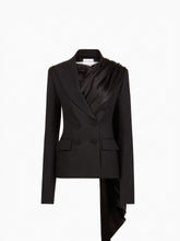 Load image into Gallery viewer, Black Tailored Blazer With Scarf