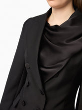 Load image into Gallery viewer, Black Tailored Blazer With Scarf