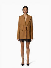 Load image into Gallery viewer, Brown Tobacco Double-Breasted Blazer