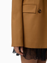 Load image into Gallery viewer, Brown Tobacco Double-Breasted Blazer