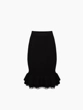 Cargar imagen en el visor de la galería, Midi Ruffled Wool Skirt