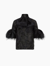 Cargar imagen en el visor de la galería, LAVALIERE SHIRT WITH COCOON SLEEVES - Nina Ricci