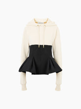 Cargar imagen en el visor de la galería, HOODIE WITH CONTRASTING PEPLUM - Nina Ricci