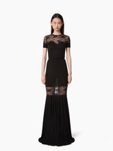 Cargar imagen en el visor de la galería, MERMAID SKIRT WITH LACE INSERT - Nina Ricci